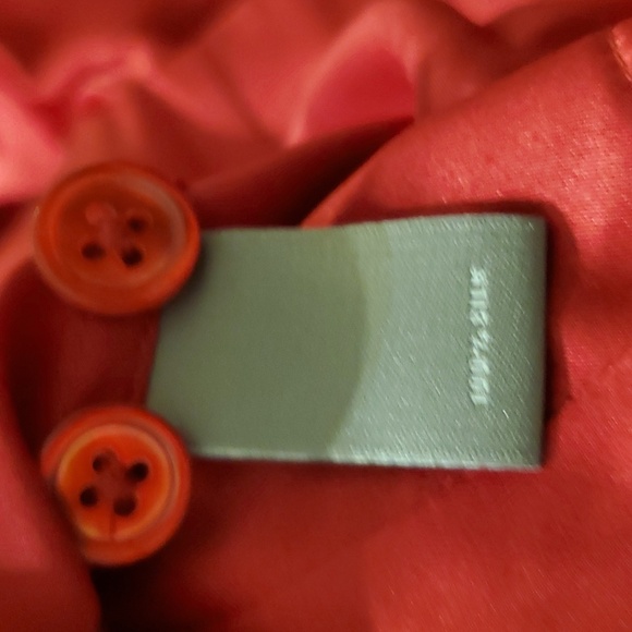 Neiman Marcus Intimates Red Silk Long Sleeve Pajamas, Button Down XL - Picture 7 of 7